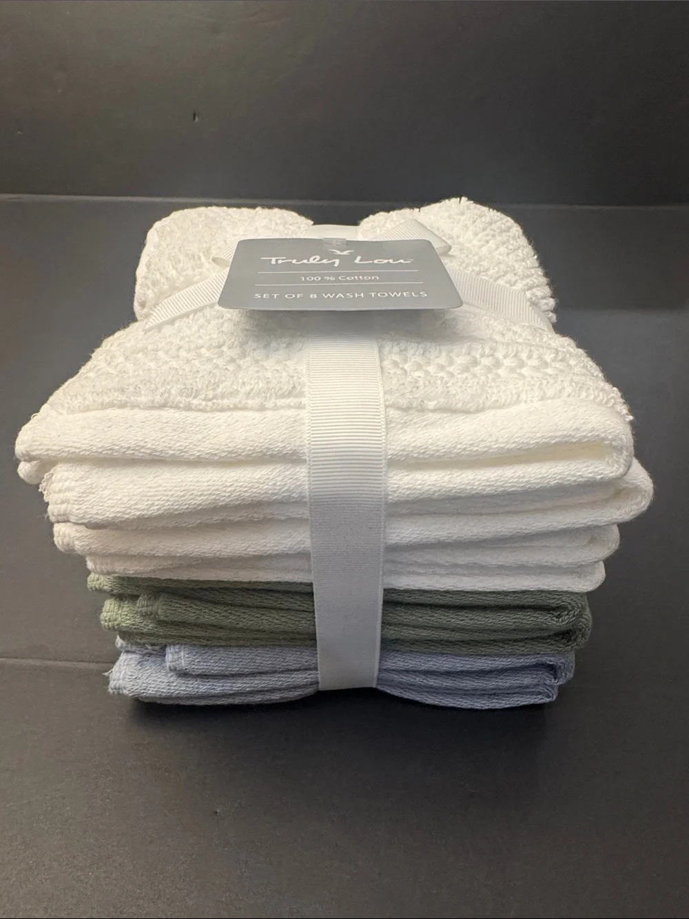 8pc TRULY LOU 💯% Cotton Washcloth Towel Set - 4WT2OIL2M0